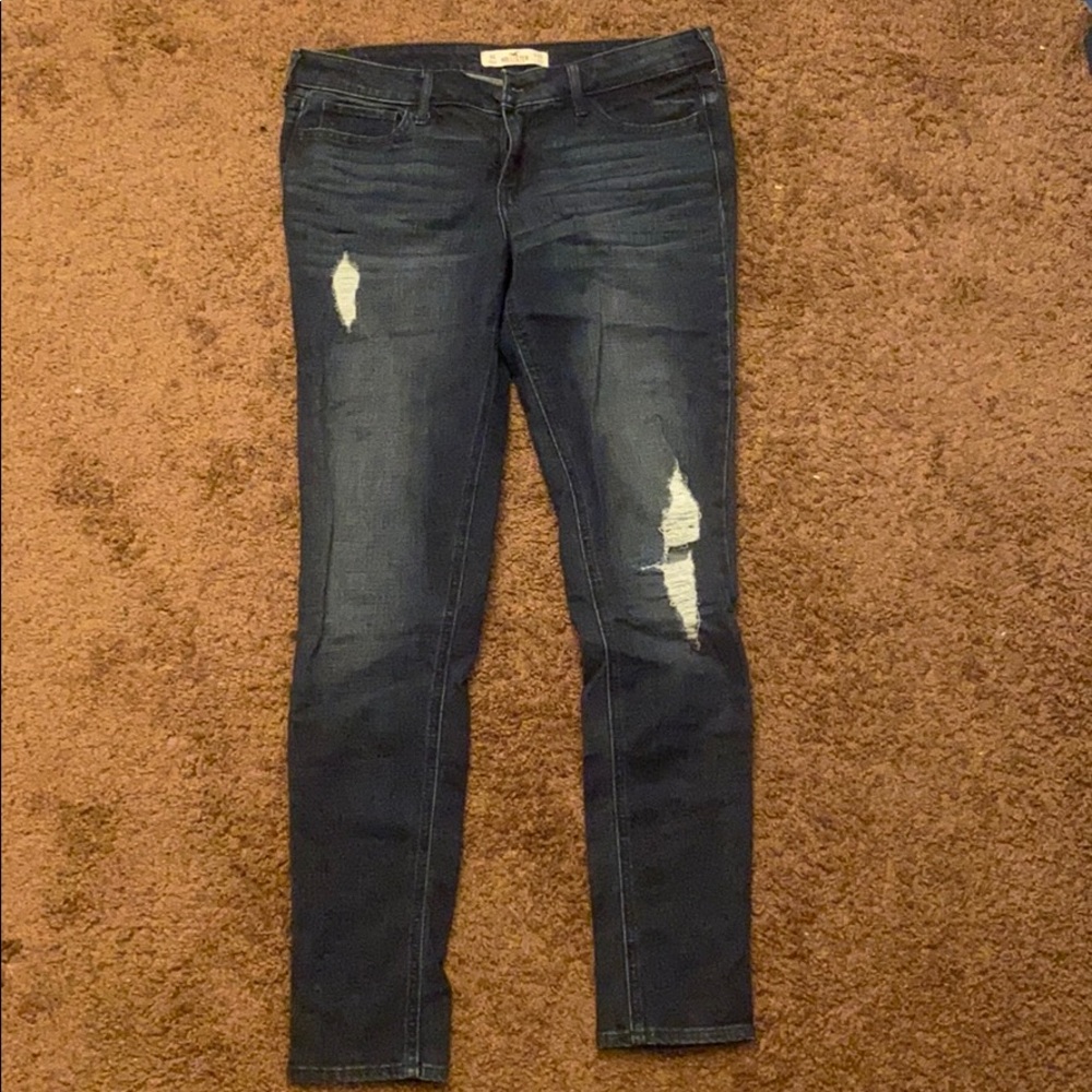 Hollister High Waisted Distressed Skinny Jeans Sz9